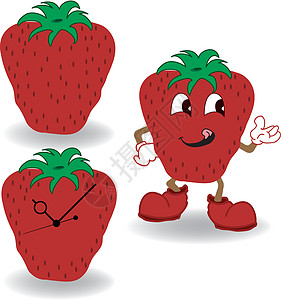 草莓卡通矢量背景图片