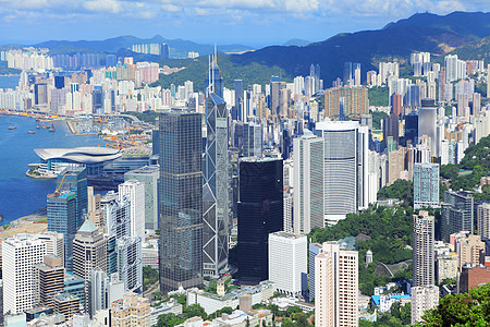 香港商业区景观办公室建筑蓝色市中心商业旅行港口摩天大楼图片