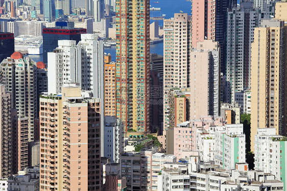 香港住宅区香港特区地标建筑住宅景观办公室城市建筑学港口天空图片