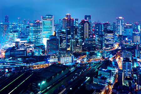 大阪市商业城市场景摩天大楼风景景观天际建筑办公室建筑学图片