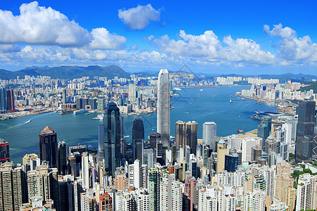 香港办公室商业建筑港口顶峰旅行景观公司金融蓝色图片