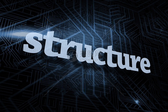 与未来黑色和蓝色背景相对的结构结构流行语计算电路板未来派计算机绘图数字一个字框架辉光图片