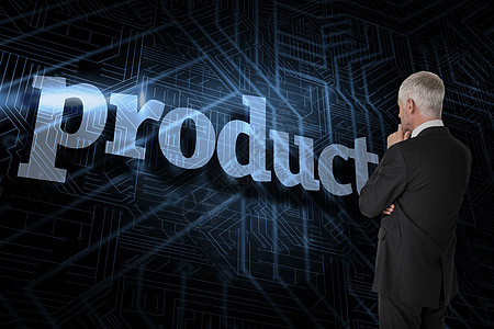以未来黑色和蓝色背景为原料的生产产品下巴思维未来派套装人士曲线职业计算机商业头发图片