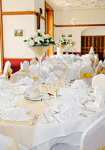 婚礼接待花花桌子婚姻用餐庆典奢华派对餐饮白色宴会环境图片
