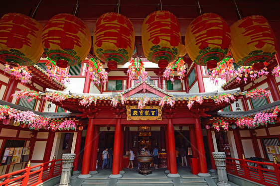 新加坡中华城的佛像牙寺佛教徒宗教建筑学建筑街道崇拜旅游博物馆仪式捐赠者图片