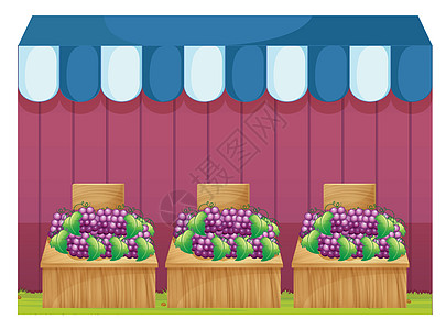 果实和葡萄市场条纹角落双方长方形植物水果食物矿物质木头图片