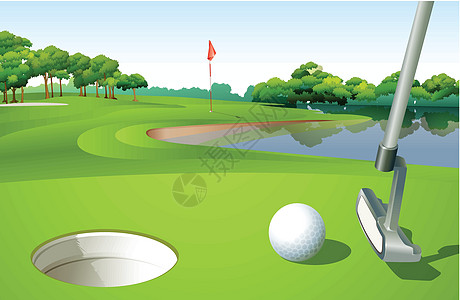 高尔夫球场高尔夫球爱好阴影绿色植物地面种植园地貌天空游戏横幅图片