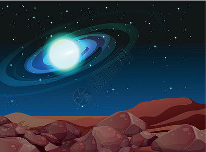 明亮的天空石头球形小行星场景土地岩石月亮地面圆圈天堂图片
