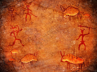 无标题壁画石头考古学家动物考古考古学石器时代绘画历史艺术图片