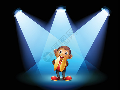 舞台上带的猴子图片