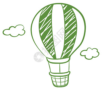 绿色热气球剪贴绘画艺术家环境艺术圆圈素描艺术品线条球形图片