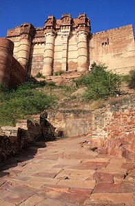 印度约德普尔建筑城市历史爬坡文化景观博物馆地标砂岩纪念碑图片