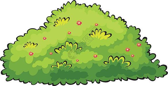 绿树绘画衬套粉色植物色调黄色黑色树叶花园植物群图片