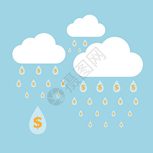 下雨的金钱概念图片