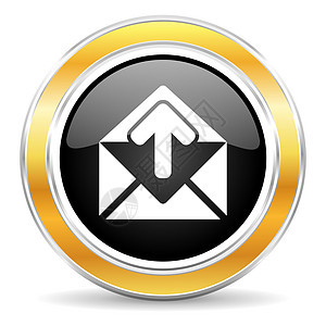 邮件图标邮政秘书处信封黑色电话电子短信彩信圆圈电子邮件图片