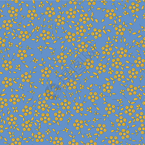 一点蓝色花朵的无缝模式图片