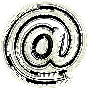 技术字型符号网络收件箱概念手绘互联网邮政邮件商业网址邮资背景图片