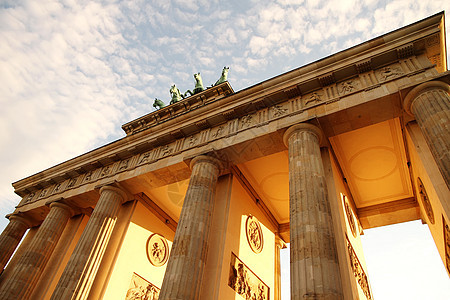 柏林勃兰登堡门纪念碑历史性旅行雕像历史城市建筑首都广场旅游图片