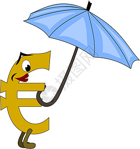 保护伞下欧元;图片