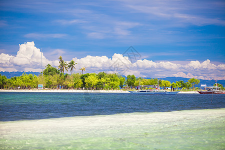 菲律宾的热带完美岛 热带完美岛情调海岸支撑旅行海景处女海岸线海洋地平线图片