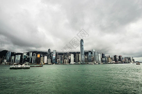 来自九龙的香港天线金融旅行地方场景商业地标顶峰城市烟雾市中心图片