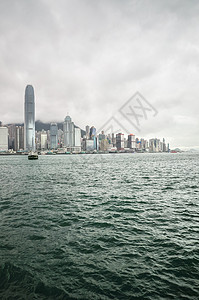 来自九龙的香港天线阴霾夜景景观办公大楼地标港口旅行目的地地方全景图片