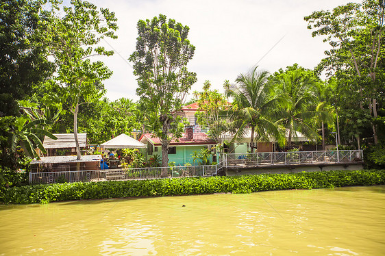 菲律宾博霍尔岛热带Loboc河和亚村航程村庄荒野农村椰子水景娱乐冒险旅行游客图片