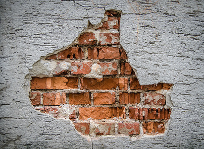 破碎的砖墙材料损害拆除水泥石膏粉碎建筑建筑学房子休息图片