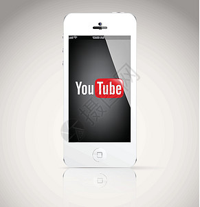 Iphone 5设备 显示YouTube的标识图片