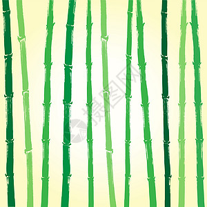 手画的竹绿色轮背图示框架邮票阴影文化树叶墨水场景植物文字分支机构图片