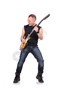 摇滚音乐家岩石乐趣艺术家音乐会衣服摇杆重金属细绳乐器记录图片