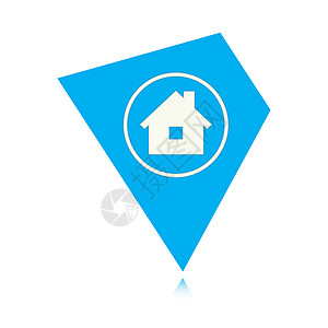 带有家主图标的标记蓝色阴影住宅装饰主页标签风格旗帜白色家园图片