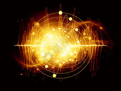 原子几何学辐射技术数学科学轨道物理缩影活力插图图片