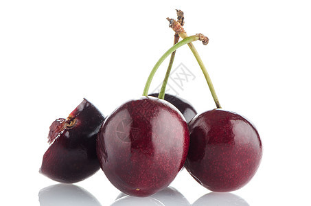 红樱桃饮食美食甜点红色红宝石水果浆果白色小吃营养背景图片