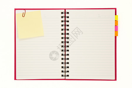 红色笔记本 在白色背景上与笔记板隔离木炭教师文档绘画软垫笔记孩子们考试文凭学习图片