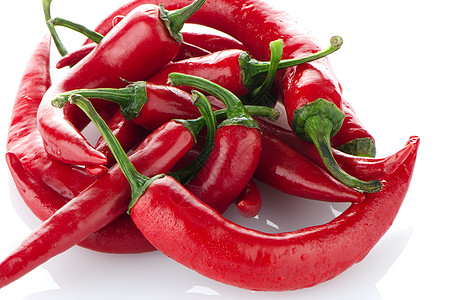 红辣椒蔬菜辣椒胡椒白色红色阴影香料背景图片