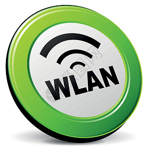 矢量 wlan 3d 图标黑色反射按钮互联网信号绿色反光网络上网白色图片