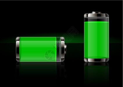 光滑透明电池图标充值活力来源玻璃资源力量收费插图碱性技术背景图片
