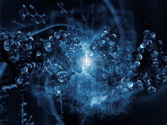 化学背景生物螺旋科学对称物质原子缩影插图教育力量图片