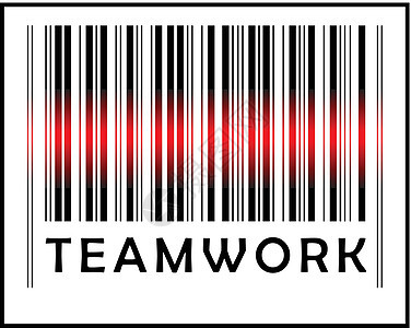条码图标和红激光传感器光束相对于团队合作商品销售黑与白零售控制命令收银台图形计算机商业图片