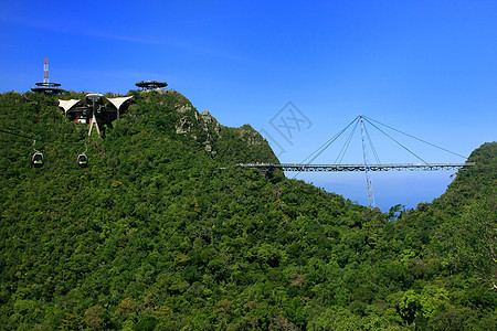 马来西亚兰卡维岛兰卡维天桥电缆群岛旅行天空地标海岸山脉全景海峡海景图片