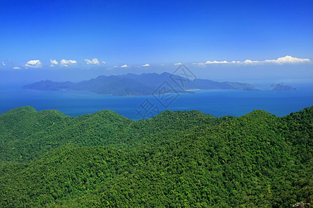 马来西亚兰卡维岛地貌天空爬坡海岸热带天桥山脉蓝色旅行天线群岛图片