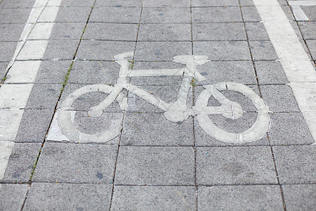 自行车符号线条灰色城市路标生态交通运动小路途径街道图片