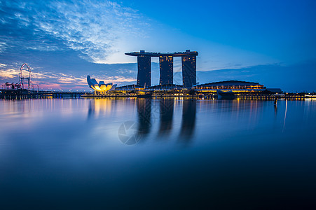 玛瑞娜湾风与黄昏 新加坡图片