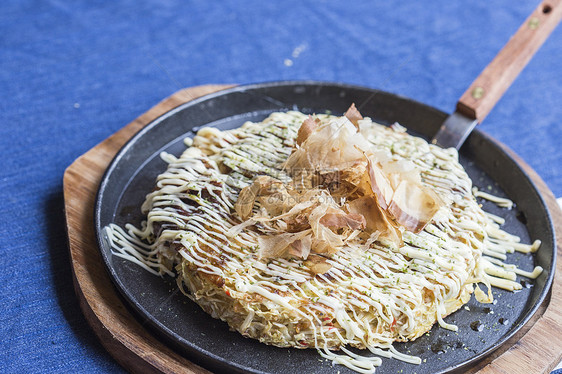 日式日本披萨洋葱午餐盘子来源文字木头美食蔬菜红烧乌贼图片