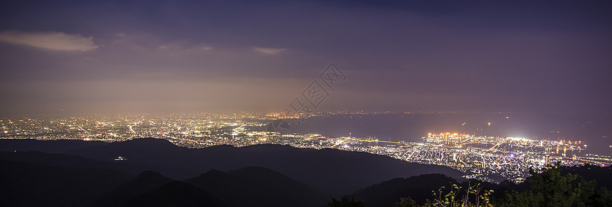 1 000万美元夜视 KOBE 日本公吨六甲风景地区市中心城市场景建筑物建筑学景观图片