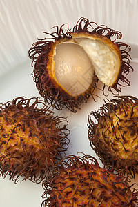 拉姆布坦热带皮肤水果背景图片