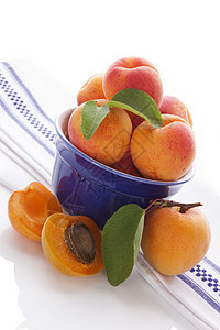 杏子酱维生素蓝色食物横截面白色健康饮食水果橙子杏子活力图片