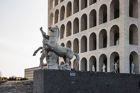 意大利文明宫文明建筑学历史石头帝国建筑地标宫殿雕塑城市图片