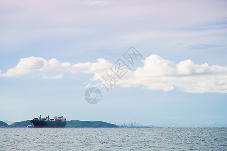 货货船血管码头日落海洋集装箱船运起重机燃料天空油船图片